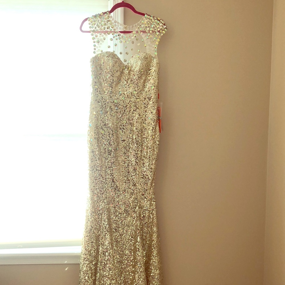 Gold Sequined Gown from Dream Prom